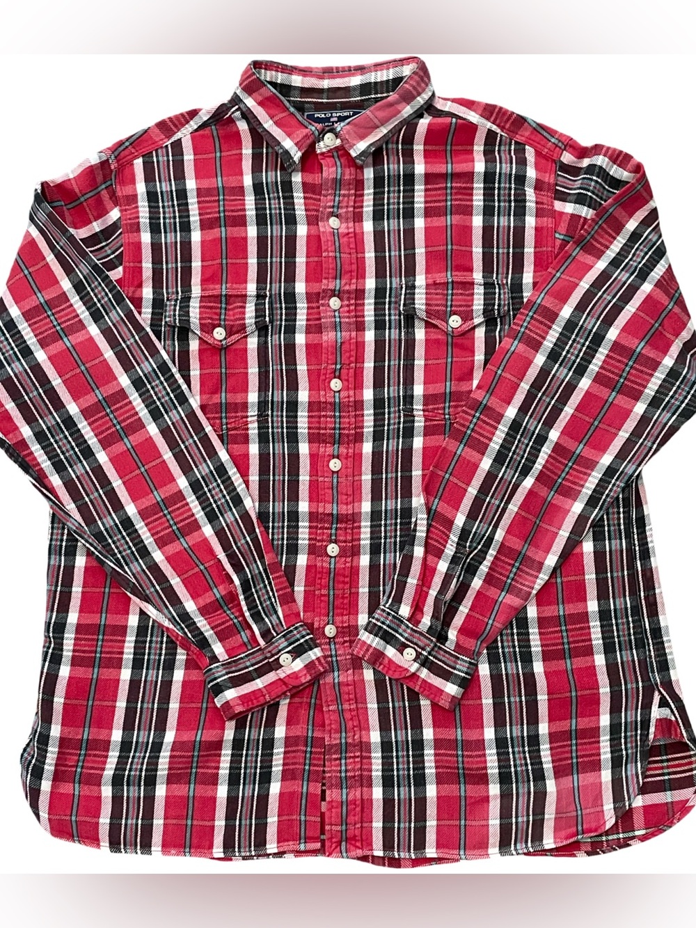 Polo Sport Ralph Lauren Flannel Plaid Shirt Men’s XL